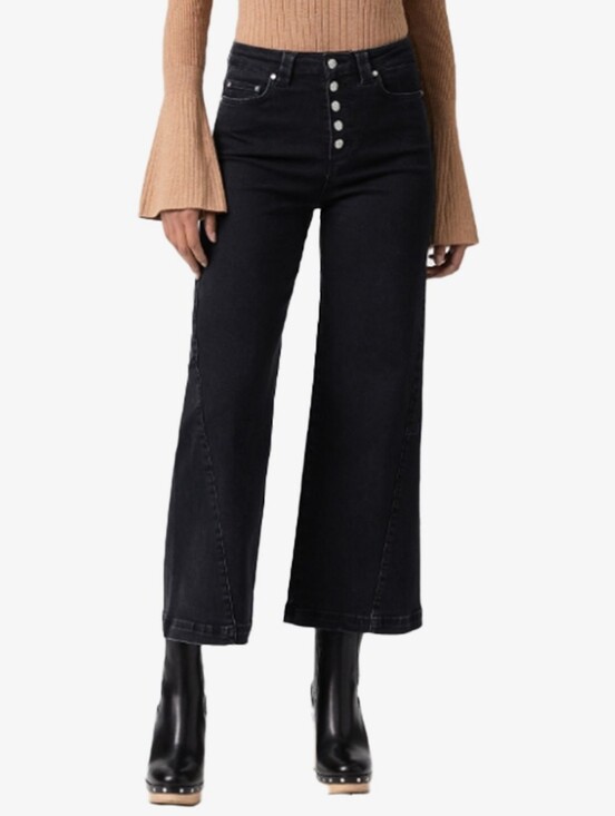PAIGE Denim - Paige Anessa Twist Seam in Dark Obsidian